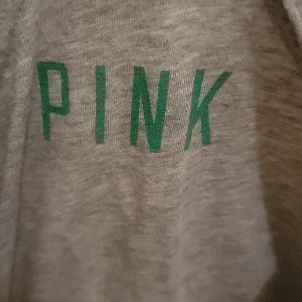 PINK Victoria's Secret Gray Tank Top With Green Sequin Shamrocks. XS. Bralette S - Picture 3 of 16
